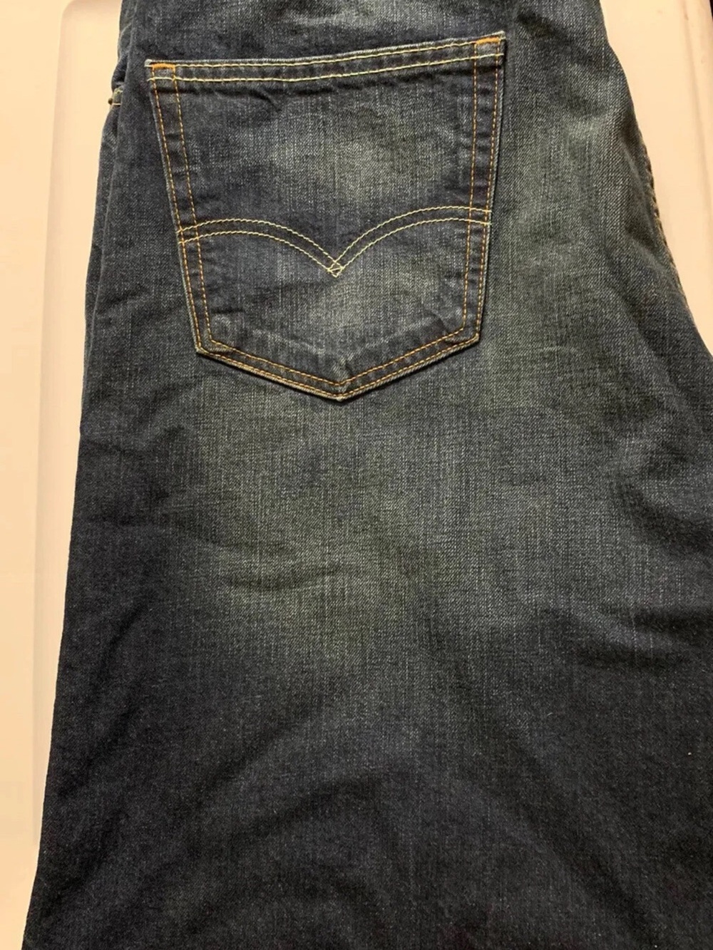 Levis 569 Loose Fit Mens Sz 36 Straight Denim Jeans Shorts Wash Blue - Picture 6 of 7